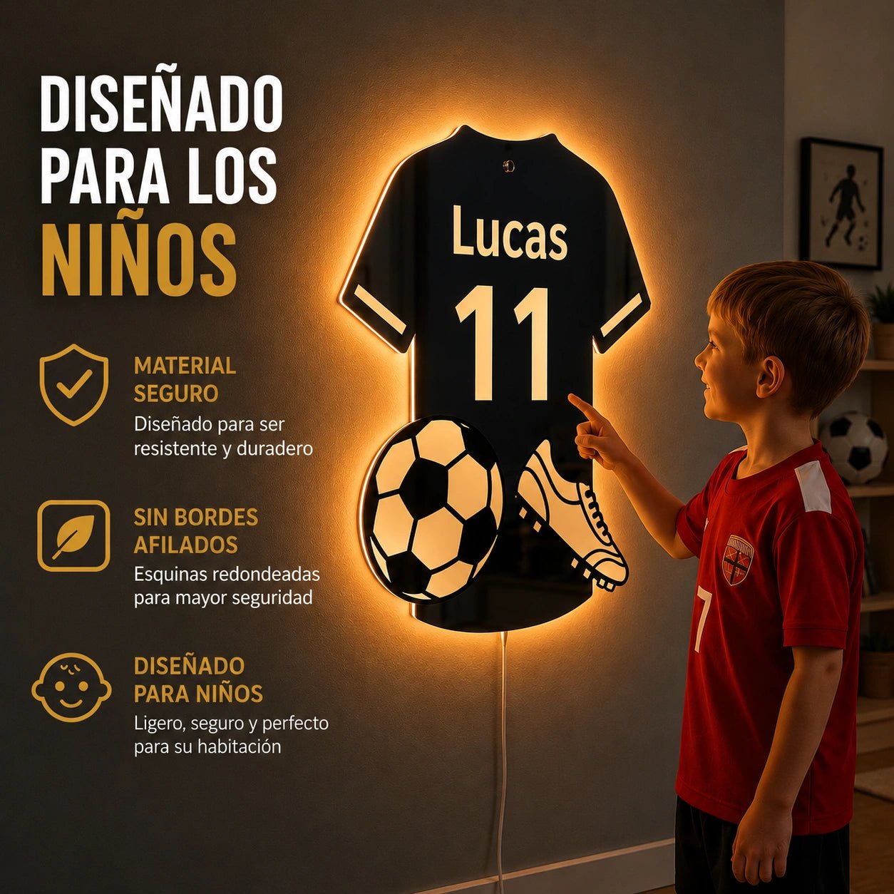 Detalle del espejo LED